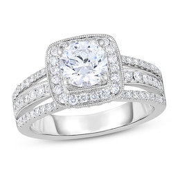 Diamond Engagement Ring 1-5/8 ct tw Round 14K White Gold