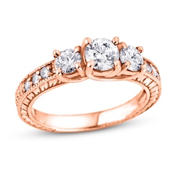 Diamond Ring 1/2 ct tw Round 14K Rose Gold