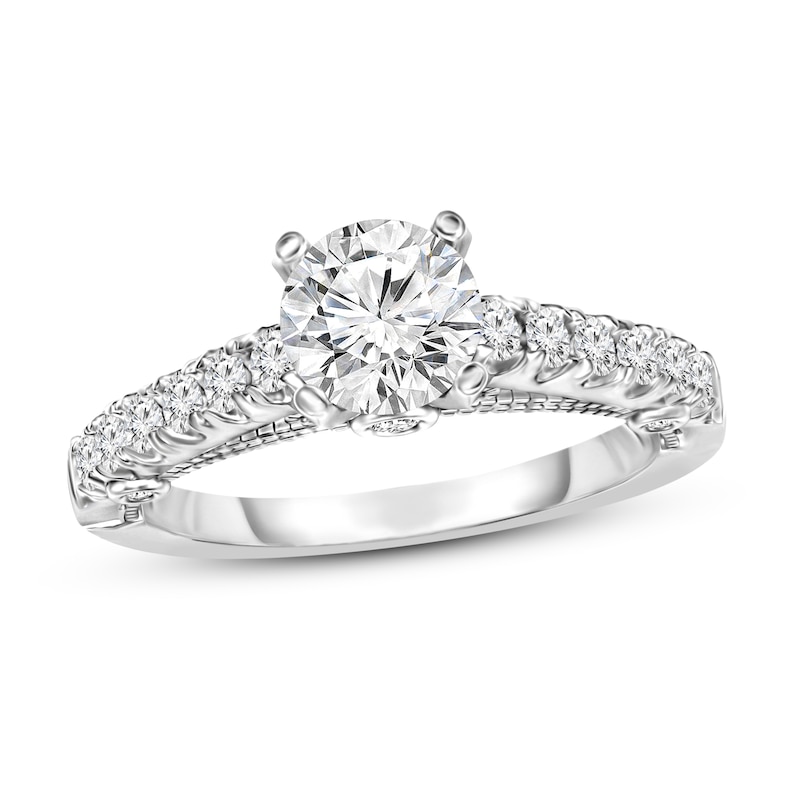 Diamond Engagement Ring 1 1/5 ct tw Round 14K White Gold