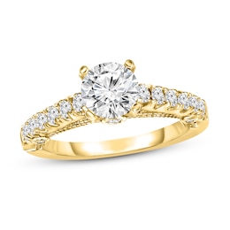 Diamond Ring 1-1/5 ct tw Round 14K Yellow Gold