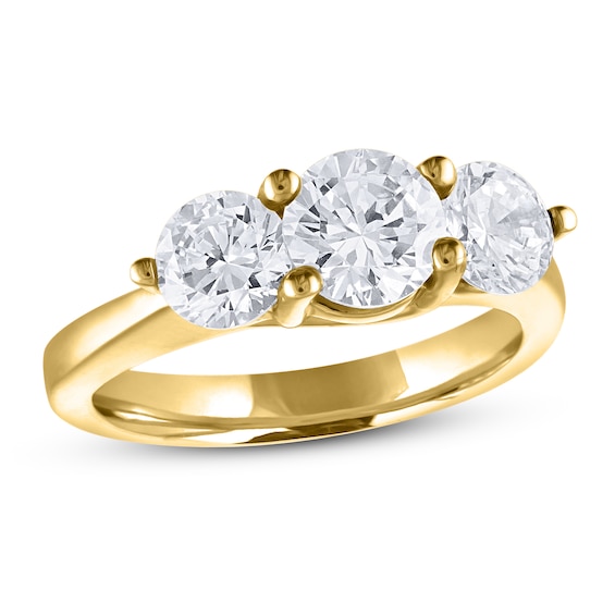 Diamond 3-Stone Ring 2 ct tw Round 14K Yellow Gold | Jared