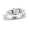 Thumbnail Image 0 of Diamond 3-Stone Ring 2 ct tw Cushion/Round 14K White Gold