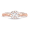 Thumbnail Image 3 of Diamond Ring 1/2 ct tw Princess 14K Rose Gold