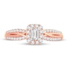 Thumbnail Image 2 of Diamond Ring 1/2 ct tw Emerald-cut 14K Rose Gold
