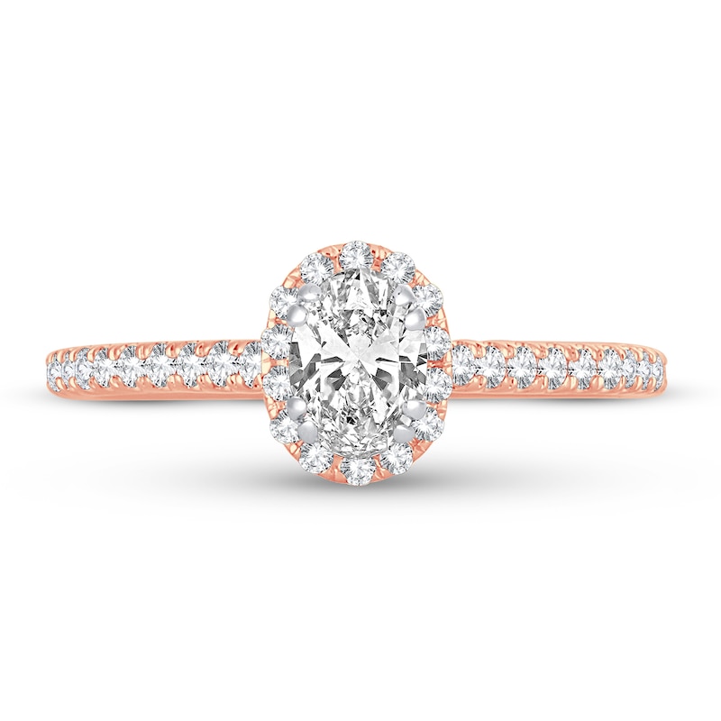 Main Image 3 of Diamond Ring 7/8 ct tw Oval 14K Rose Gold