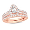 Thumbnail Image 0 of Diamond Bridal Set 1 ct tw Pear-shaped 14K Rose Gold