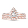 Thumbnail Image 2 of Diamond Bridal Set 1 ct tw Pear-shaped 14K Rose Gold