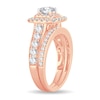 Thumbnail Image 1 of Diamond Bridal Set 2 ct tw Princess 14K Rose Gold