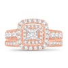Thumbnail Image 2 of Diamond Bridal Set 2 ct tw Princess 14K Rose Gold