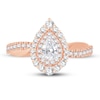 Thumbnail Image 3 of Diamond Ring 3/4 ct tw Pear-shaped 14K Rose Gold