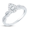 Thumbnail Image 2 of Diamond Engagement Ring 1/2 ct tw Pear-shaped 14K White Gold