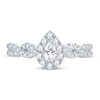 Thumbnail Image 3 of Diamond Engagement Ring 1/2 ct tw Pear-shaped 14K White Gold