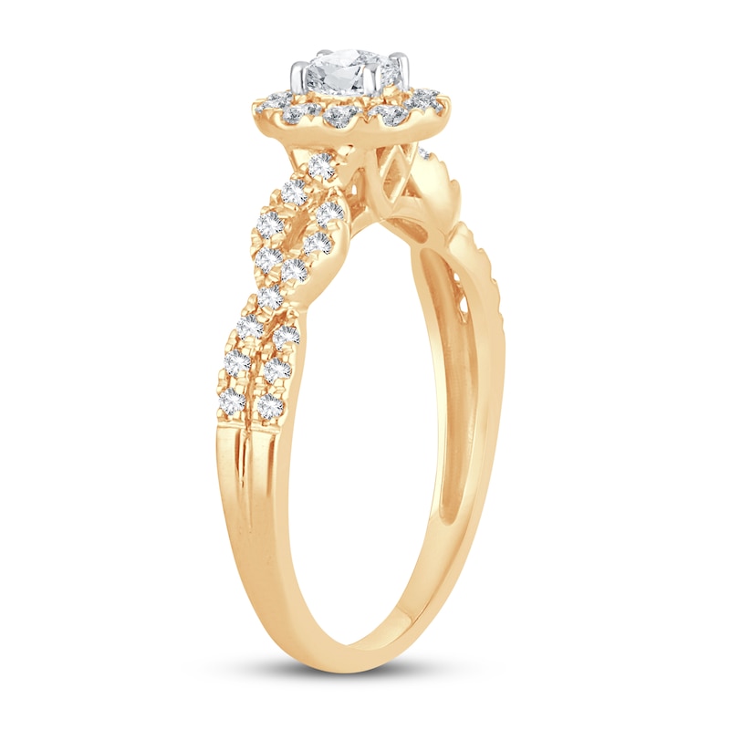 Main Image 2 of Diamond Ring 1/2 ct tw Oval 14K Yellow Gold