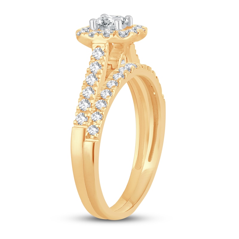 Diamond Bridal Set 1 ct tw Round 14K Yellow Gold