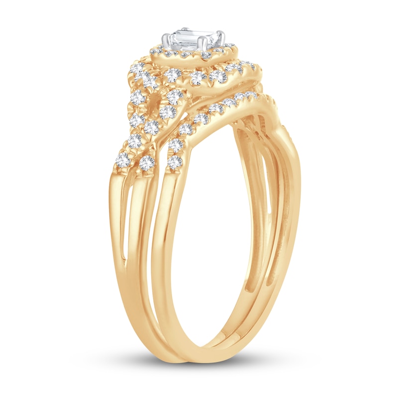 Main Image 2 of Diamond Ring 1/2 ct tw Princess 14K Yellow Gold