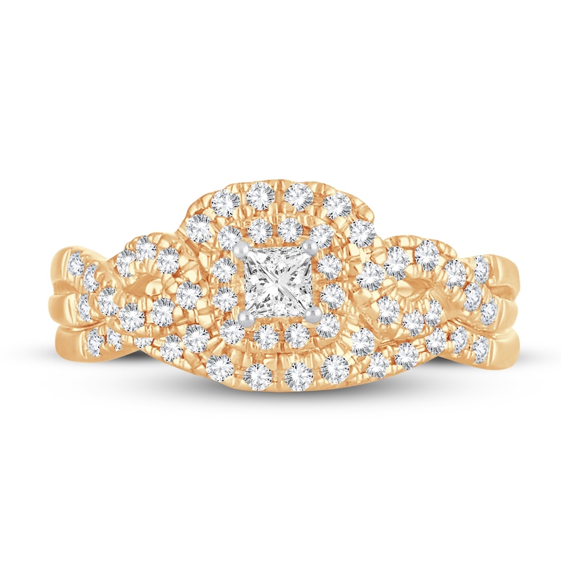 Main Image 3 of Diamond Ring 1/2 ct tw Princess 14K Yellow Gold