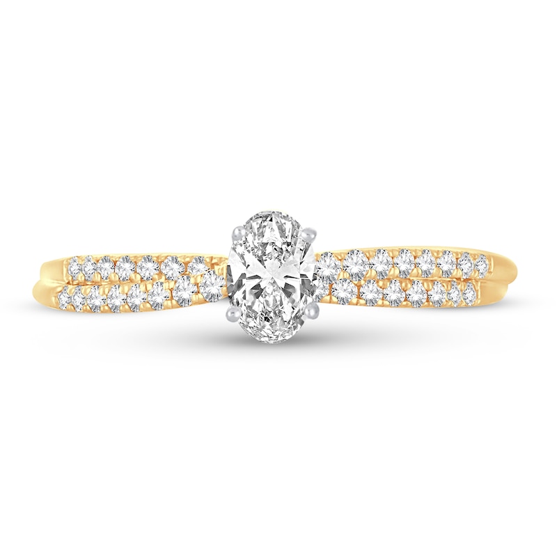 Main Image 3 of Diamond Ring 1/2 ct tw Oval 14K Yellow Gold