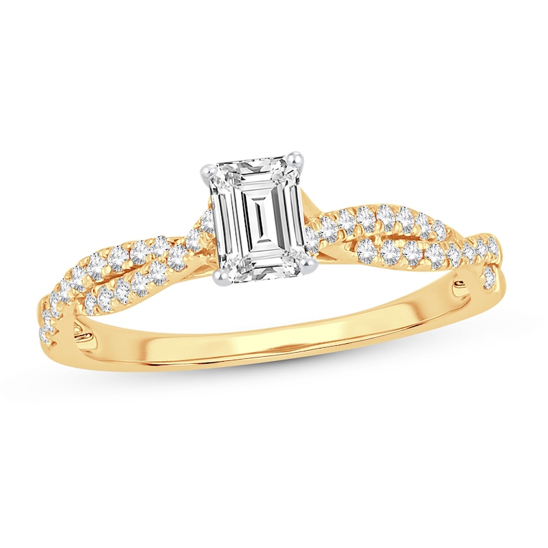 Main Image 1 of Diamond Ring 3/4 ct tw Emerald-cut 14K Yellow Gold