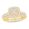 Thumbnail Image 1 of Diamond Bridal Set 1 ct tw Princess 14K Yellow Gold