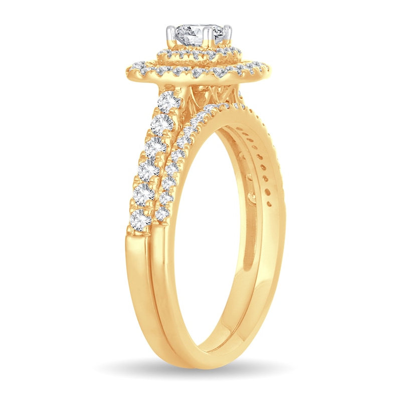 Main Image 2 of Diamond Bridal Set 1 ct tw Princess 14K Yellow Gold