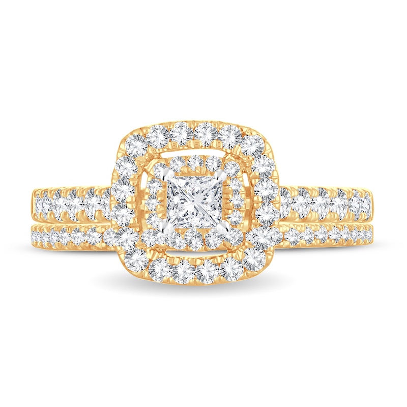 Main Image 3 of Diamond Bridal Set 1 ct tw Princess 14K Yellow Gold