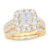 Thumbnail Image 1 of Diamond Bridal Set 2 ct tw Princess 14K Yellow Gold