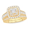 Thumbnail Image 1 of Diamond Bridal Set 2 ct tw Princess 14K Yellow Gold