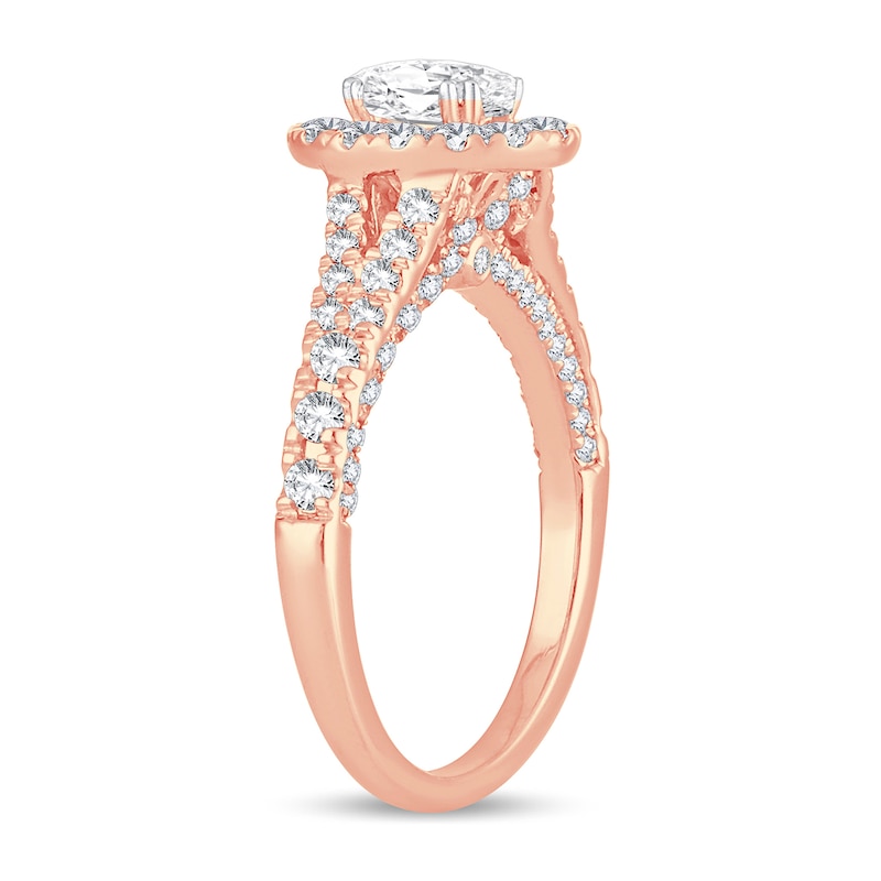 Main Image 2 of Diamond Ring 1-1/4 ct tw Oval 14K Rose Gold