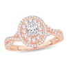 Thumbnail Image 1 of Diamond Ring 3/4 ct tw Oval 14K Rose Gold