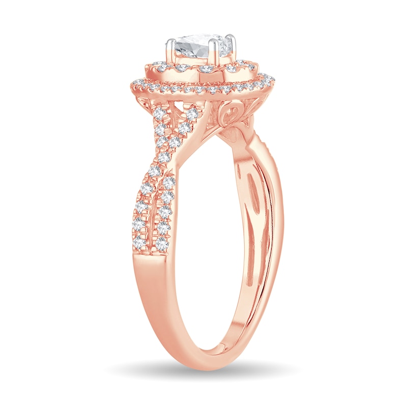 Main Image 2 of Diamond Ring 3/4 ct tw Oval 14K Rose Gold