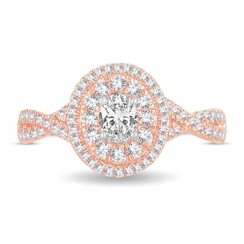 Main Image 3 of Diamond Ring 3/4 ct tw Oval 14K Rose Gold