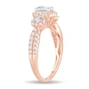 Thumbnail Image 1 of Diamond Ring 1-1/6 ct tw Emerald-cut 14K Rose Gold