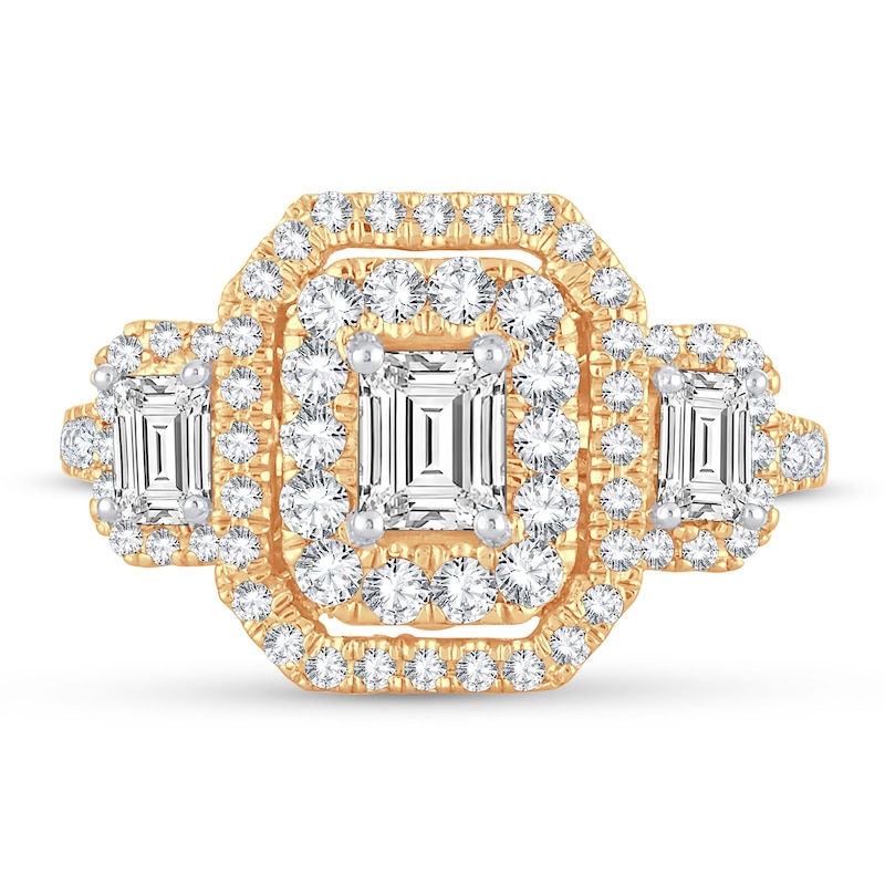 Diamond Ring 1-1/2 ct tw Emerald-cut 14K Yellow Gold | Jared