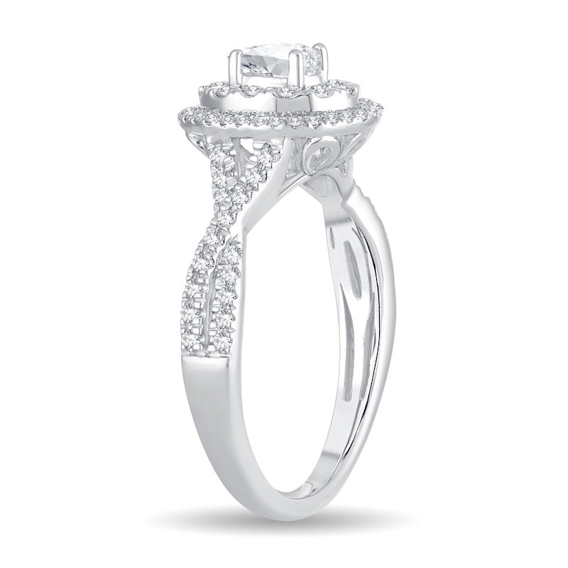 Main Image 2 of Diamond Engagement Ring 3/4 ct tw Oval 14K White Gold