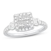 Thumbnail Image 0 of Diamond Engagement Ring 1 ct tw Round/Princess 14K White Gold