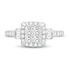Thumbnail Image 2 of Diamond Engagement Ring 1 ct tw Round/Princess 14K White Gold