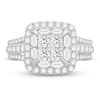 Thumbnail Image 2 of Diamond Engagement Ring 2 ct tw Round/Princess 14K White Gold