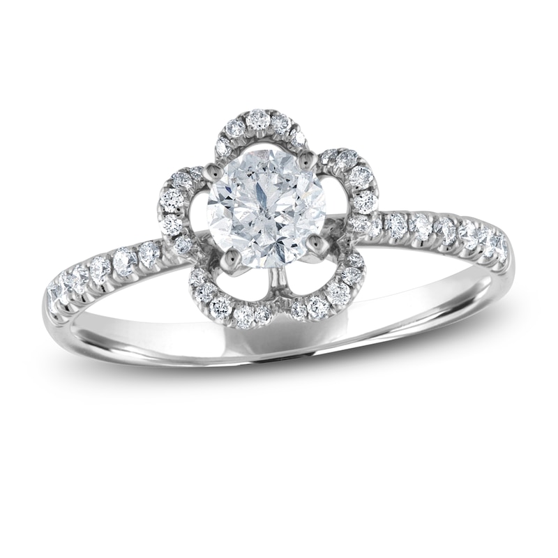 Main Image 1 of Diamond Engagement Ring 5/8 ct tw Round 14K White Gold