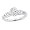 Thumbnail Image 1 of Diamond Engagement Ring 1/2 ct tw Round/Oval 14K White Gold