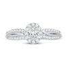 Thumbnail Image 3 of Diamond Engagement Ring 1/2 ct tw Round/Oval 14K White Gold