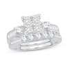 Thumbnail Image 1 of Diamond Bridal Set 1-1/2 ct tw Round/Princess/Baguette 14K White Gold