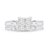 Thumbnail Image 3 of Diamond Bridal Set 1-1/2 ct tw Round/Princess/Baguette 14K White Gold