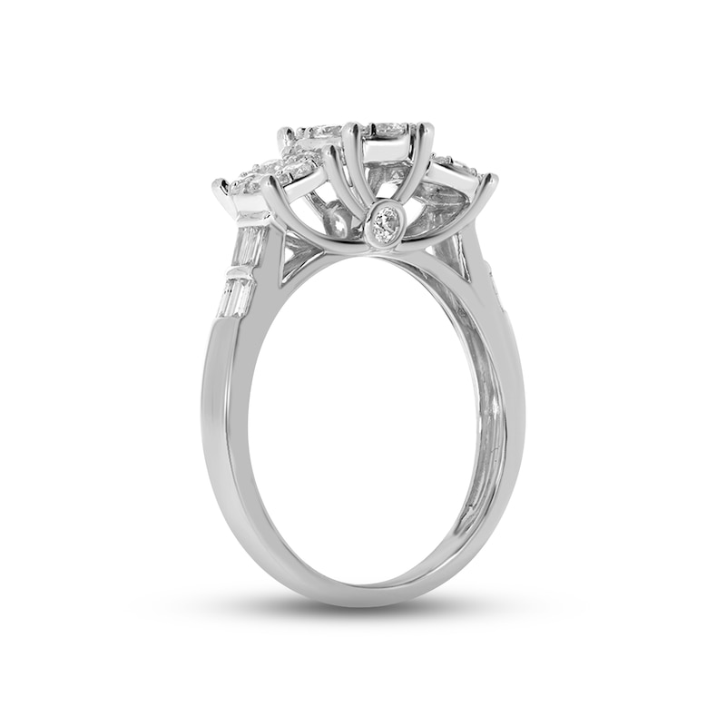 Diamond Engagement Ring 3/4 ct tw Round 10K White Gold