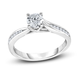 Diamond Engagement Ring 1/3 ct tw Round 14K White Gold