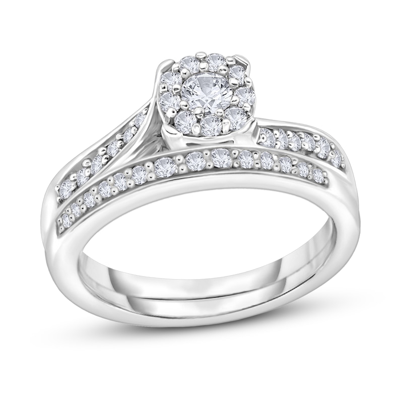 Main Image 1 of Diamond Bridal Set 1/3 ct tw Round 14K White Gold