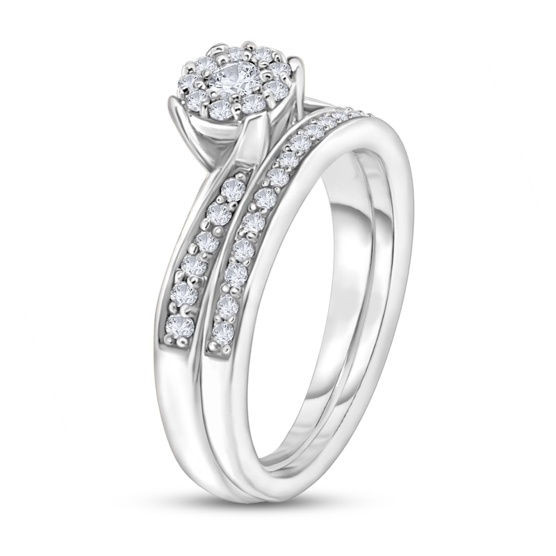 Main Image 3 of Diamond Bridal Set 1/3 ct tw Round 14K White Gold