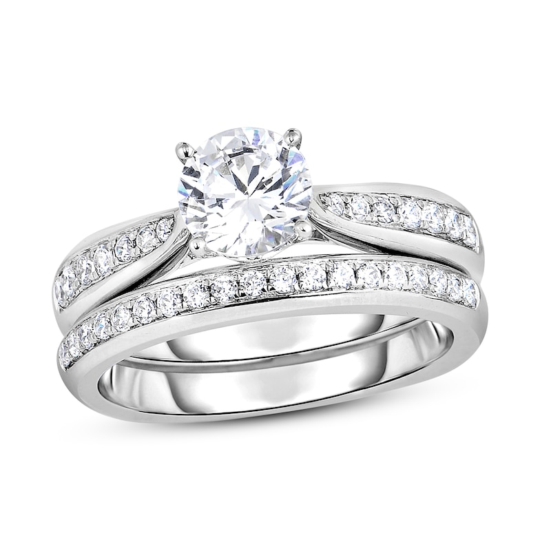 Main Image 1 of Diamond Bridal Set 5/8 ct tw Round 14K White Gold