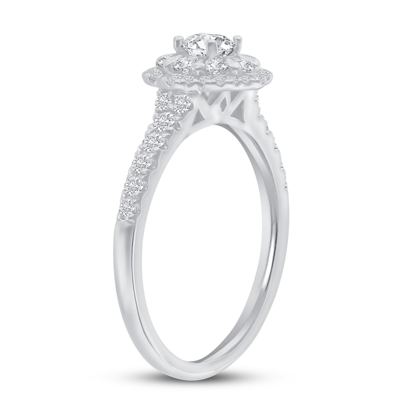 Main Image 2 of Diamond Engagement Ring 7/8 ct tw Round 14K White Gold