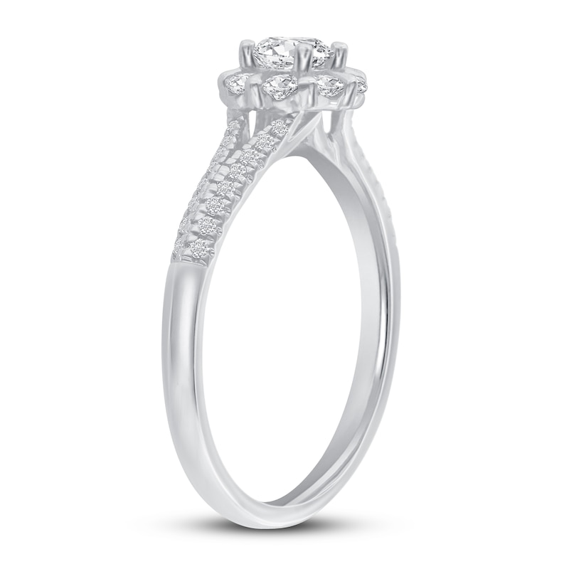 Main Image 2 of Diamond Engagement Ring 5/8 ct tw Round 14K White Gold