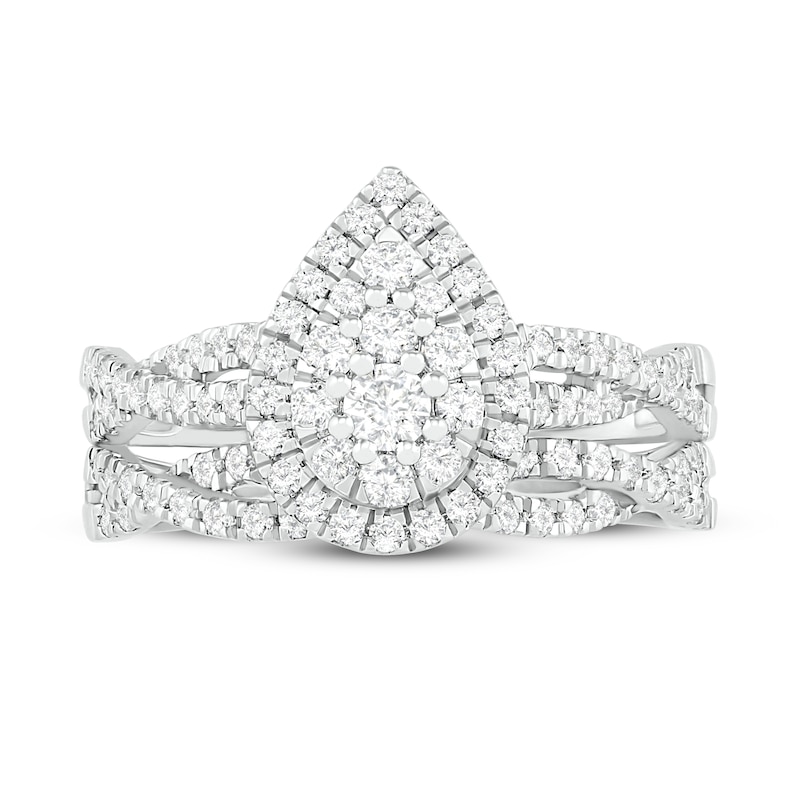 Diamond Bridal Set 3/4 ct tw Round 14K White Gold